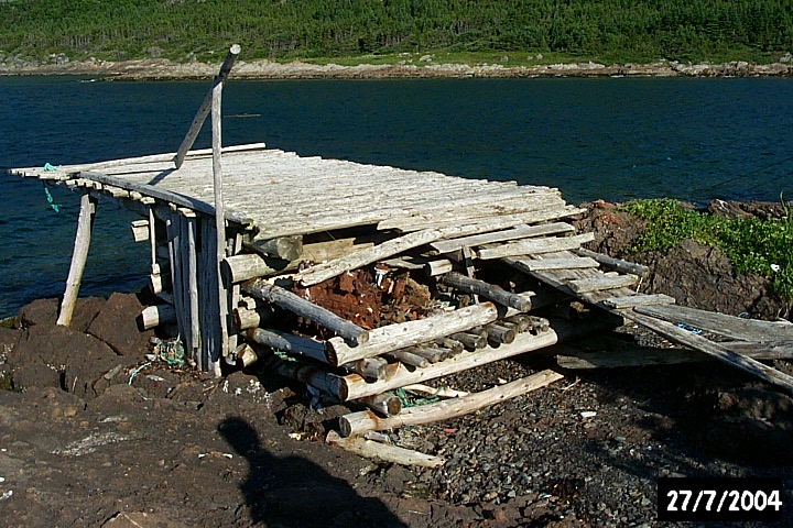 An abandoned stage in Martinique Bay.